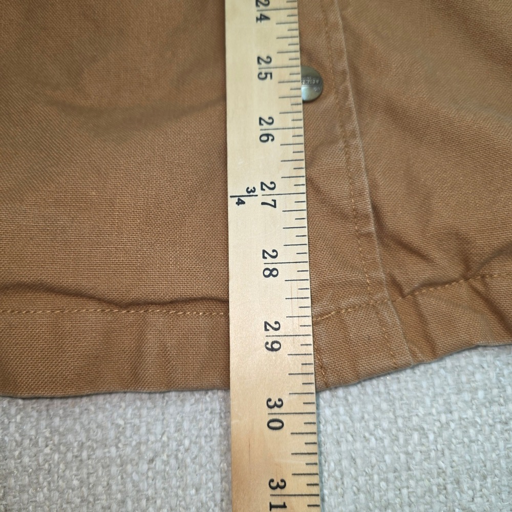 Genuine Dickies Mens Hooded Shirt Jacket Brown Duck Quilted Lined Large 42-44 - Picture 7 of 10